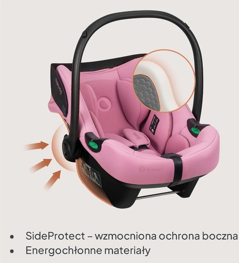 Lionelo kūdikių automobilinė kėdutė Astrid i-Size 40–87 cm su 3 taškų diržais