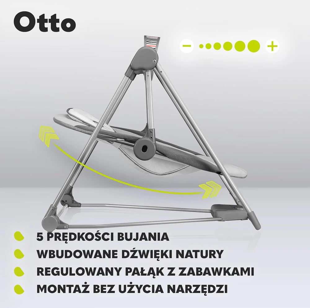 Lionelo Leżaczek Otto jaukus batutas, pilkas