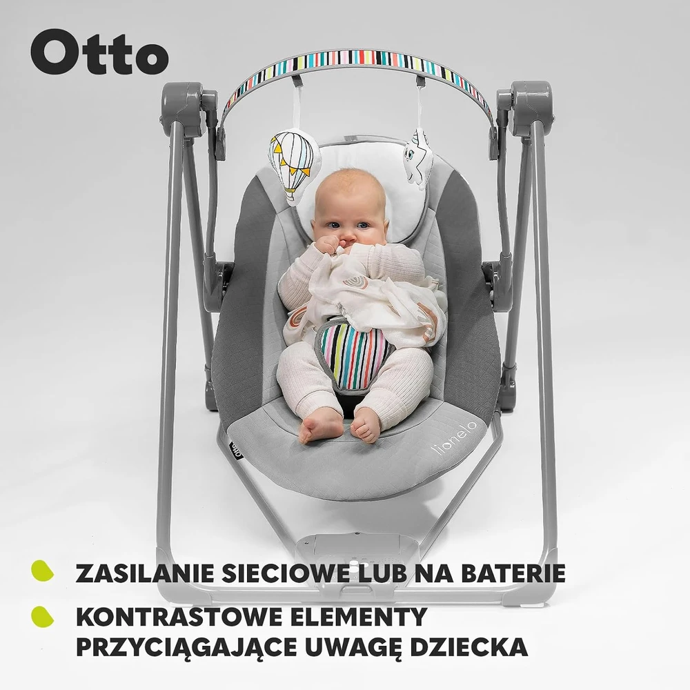 Lionelo Leżaczek Otto jaukus batutas, pilkas