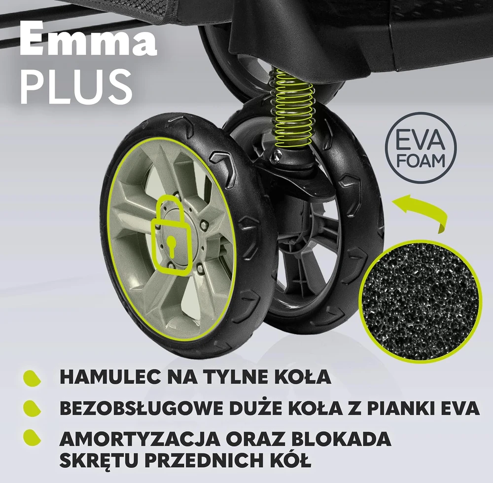 Vaikiškas vežimėlis Lionelo Emma Plus su patogia ėdute