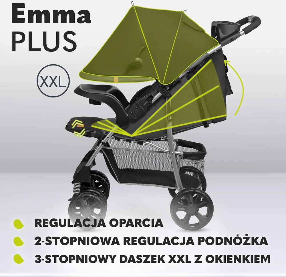 Vaikiškas vežimėlis Lionelo Emma Plus su patogia ėdute