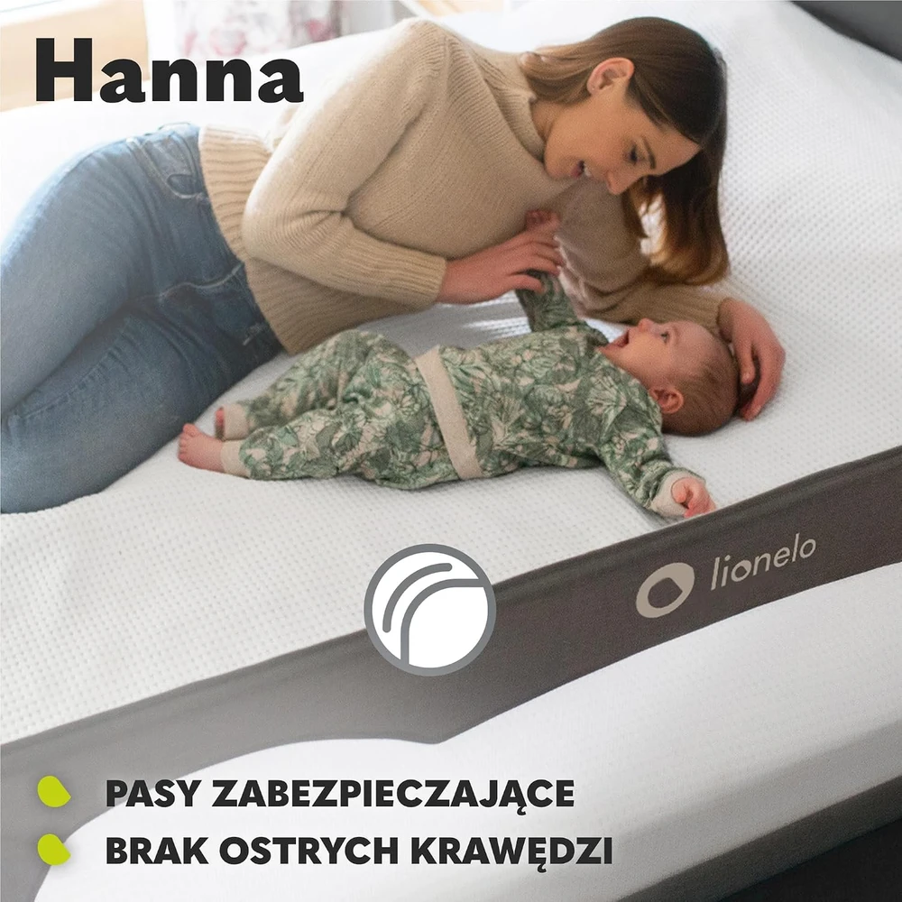 Saugūs barjeriniai vartai lovai, aukšti 150x6cm Lionelo Hanna smėlio spalvos