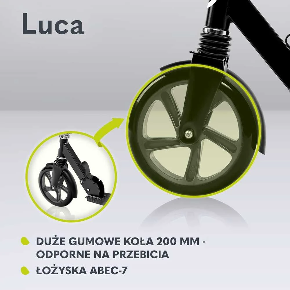Sulankstomas paspirtukas Lionelo Luca, juodas