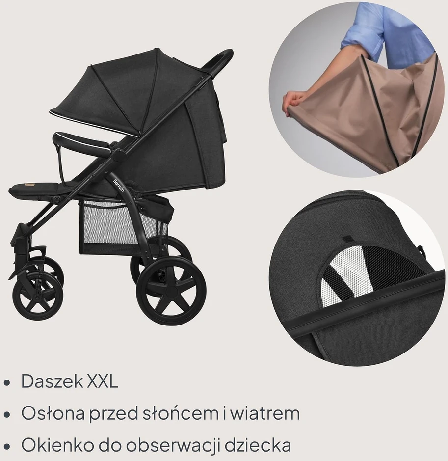 Vežimėlis Lionelo Annet Plus Juodas Carbon