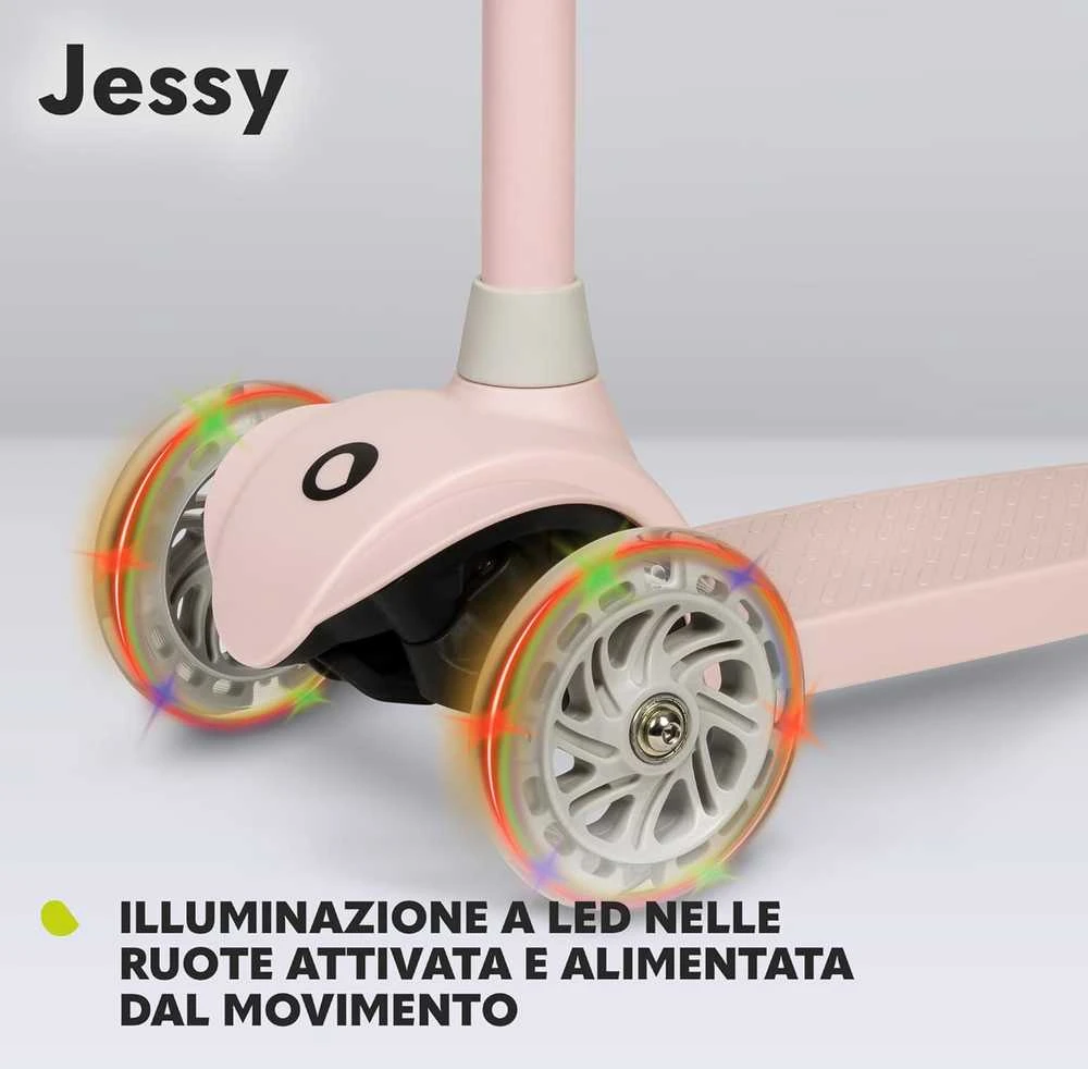 Lionelo trijų ratų balansinis paspirtukas vaikams su LED ratais, aukščio reguliavimas, iki 50 kg