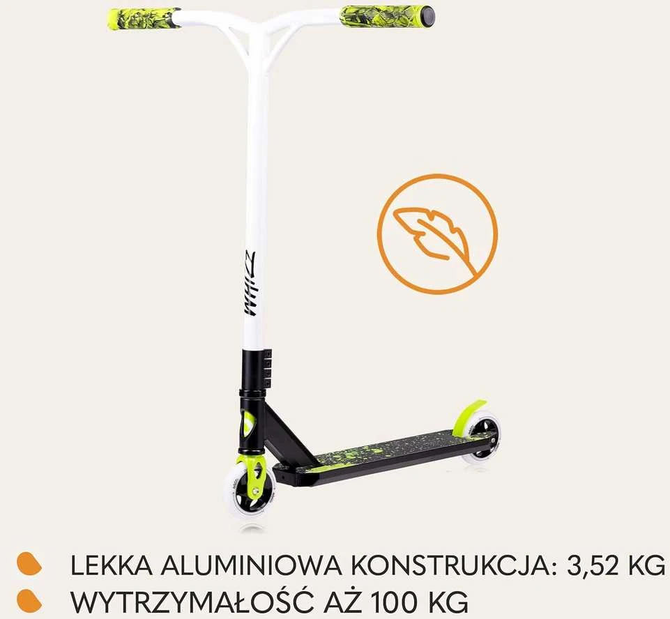 Lionelo triukų paspirtukas vaikams ir suaugusiems, aliuminis, 110 mm PU ratukai, Y-bar vairas, iki 100 kg, Whizz