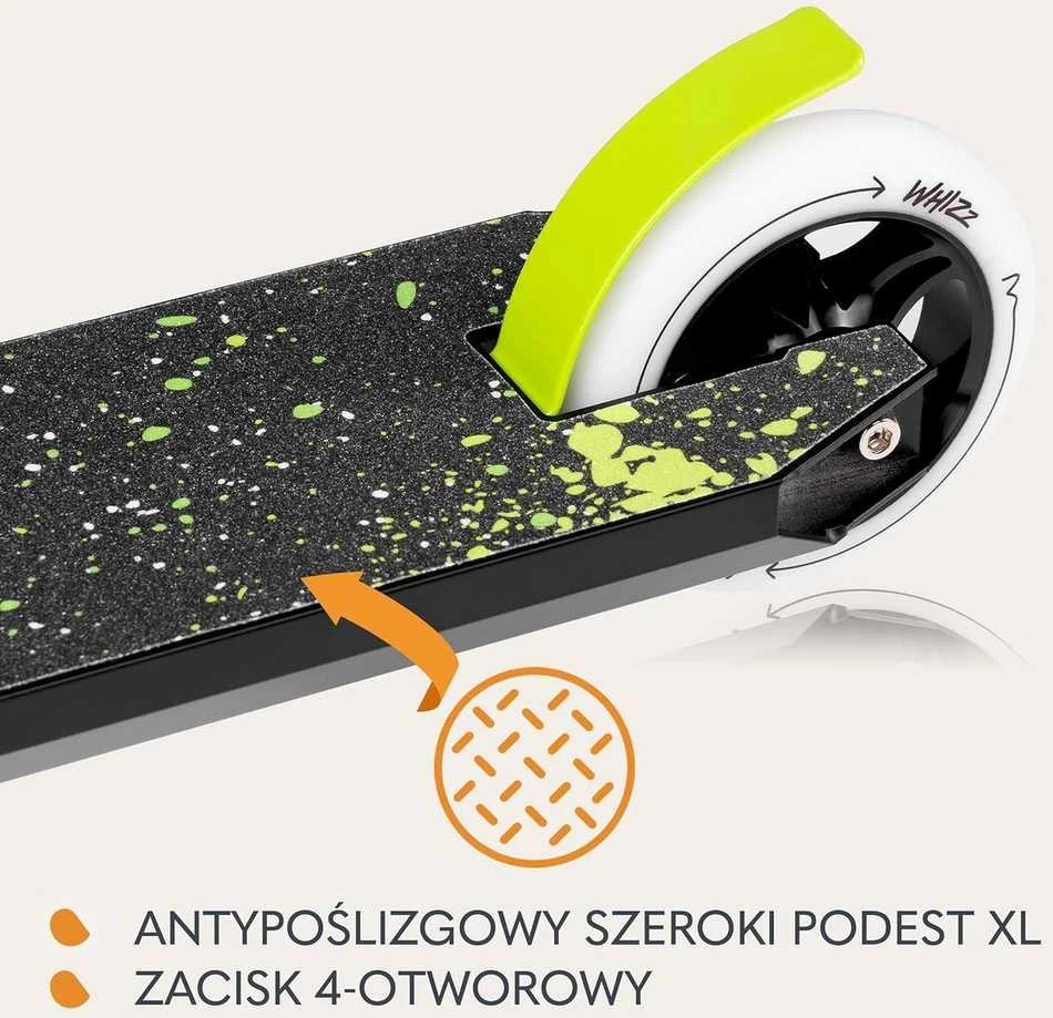 Lionelo triukų paspirtukas vaikams ir suaugusiems, aliuminis, 110 mm PU ratukai, Y-bar vairas, iki 100 kg, Whizz