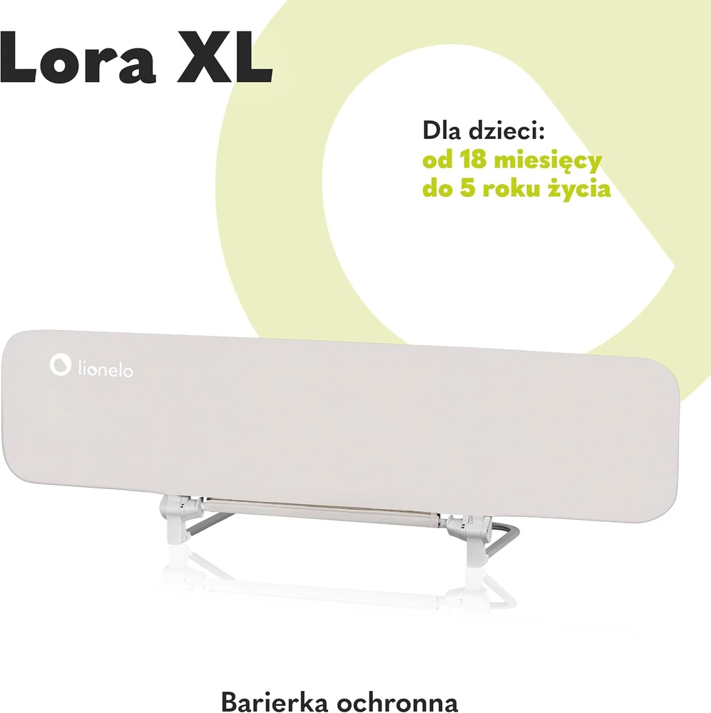 Apsauginis bėgelis Lionelo Lora XL 150cm lova GATE sulankstomas seifas
