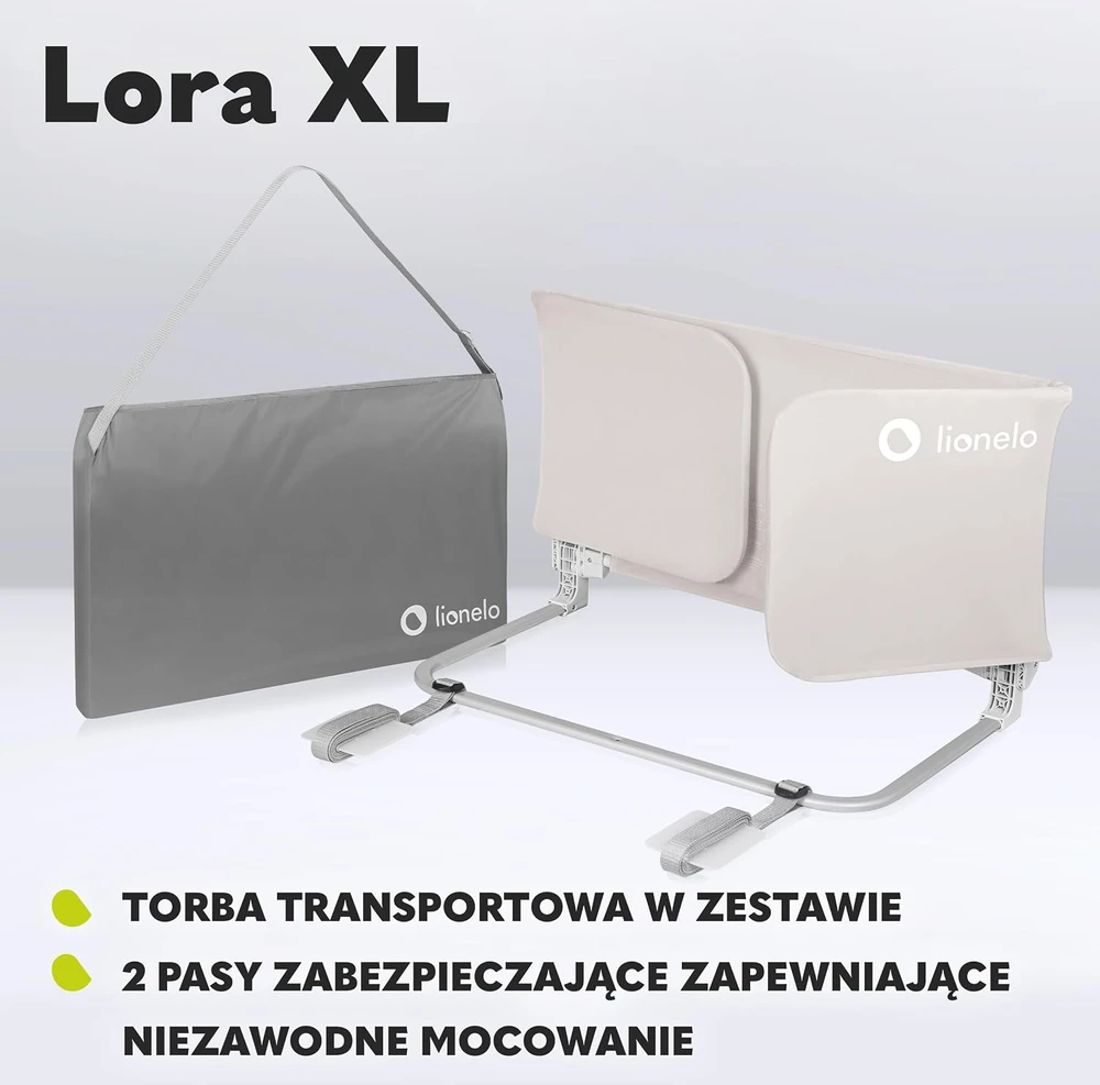 Apsauginis bėgelis Lionelo Lora XL 150cm lova GATE sulankstomas seifas