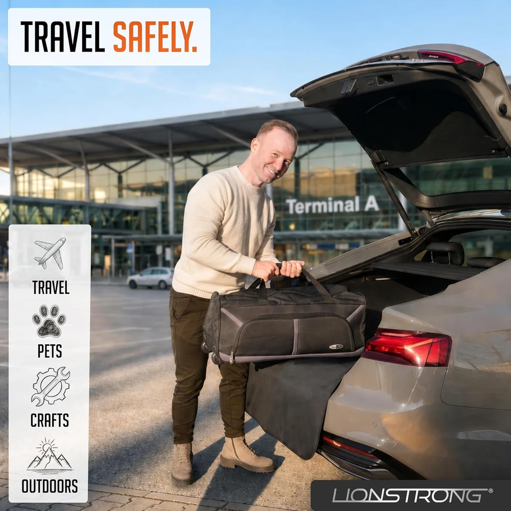 LIONSTRONG automobilio bagažinės apsauginis kilimėlis su putų sluoksniu 100 × 100 cm LS-KS