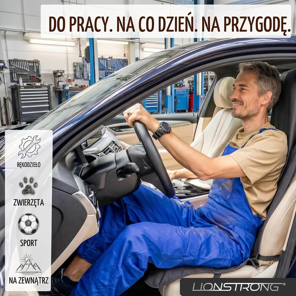 Lionstrong universalus vandeniui atsparus priekinės automobilio sėdynės užvalkalas