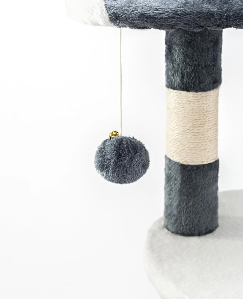 lionto kačių draskyklė 112 cm su guoliu, slėptuve ir sieniniu tvirtinimu KB00205
