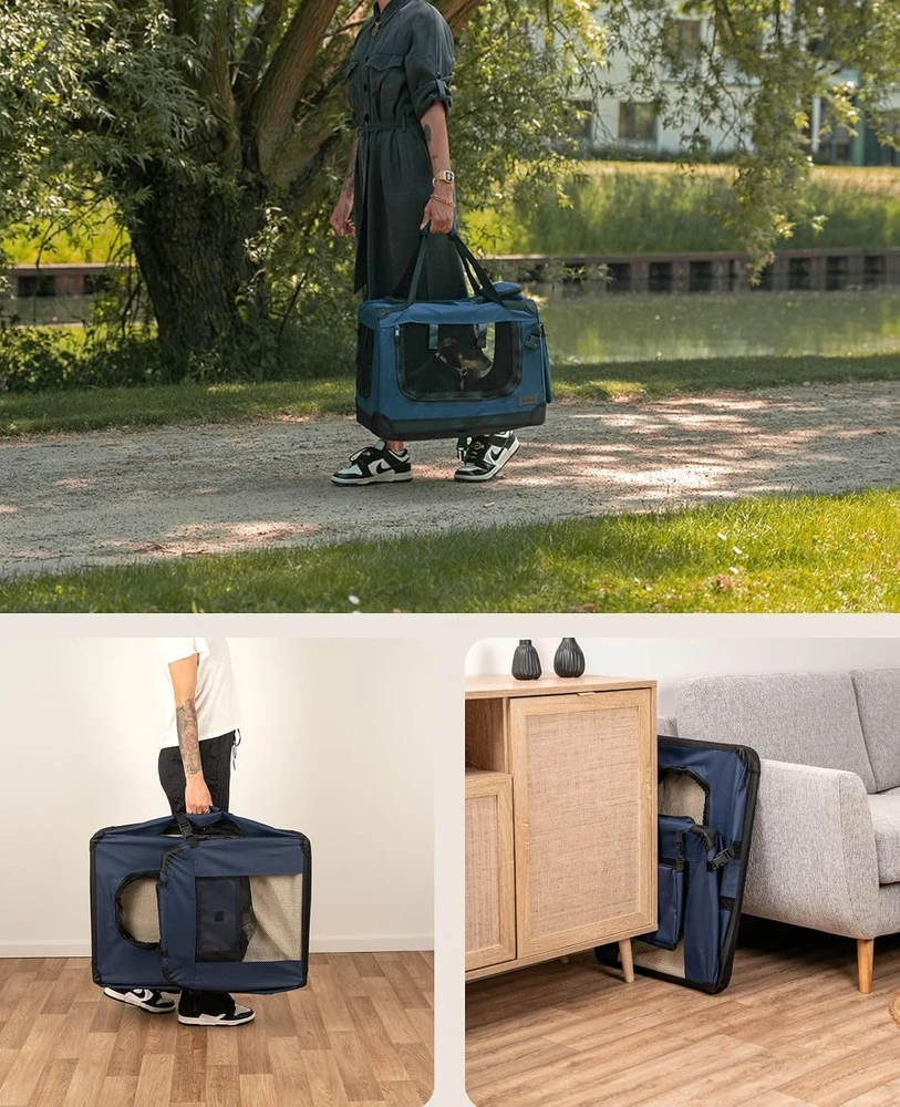 lionto sulankstomas transportavimo krepšys šunims ir katėms 60 × 42 × 44 cm, TB10031