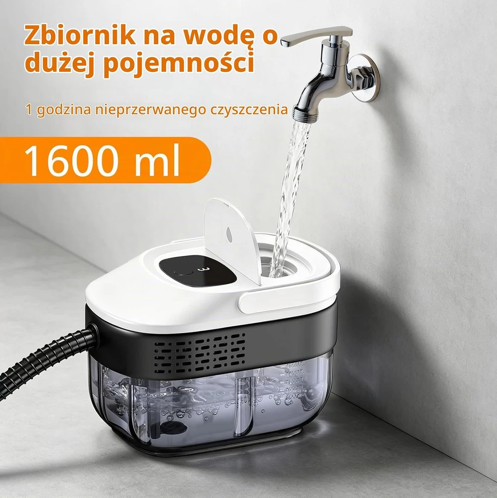 LIROPAU rankinis garinis valytuvas namams ir automobiliui, 1,6 l, 3 bar, ACYK-ZQ-WH