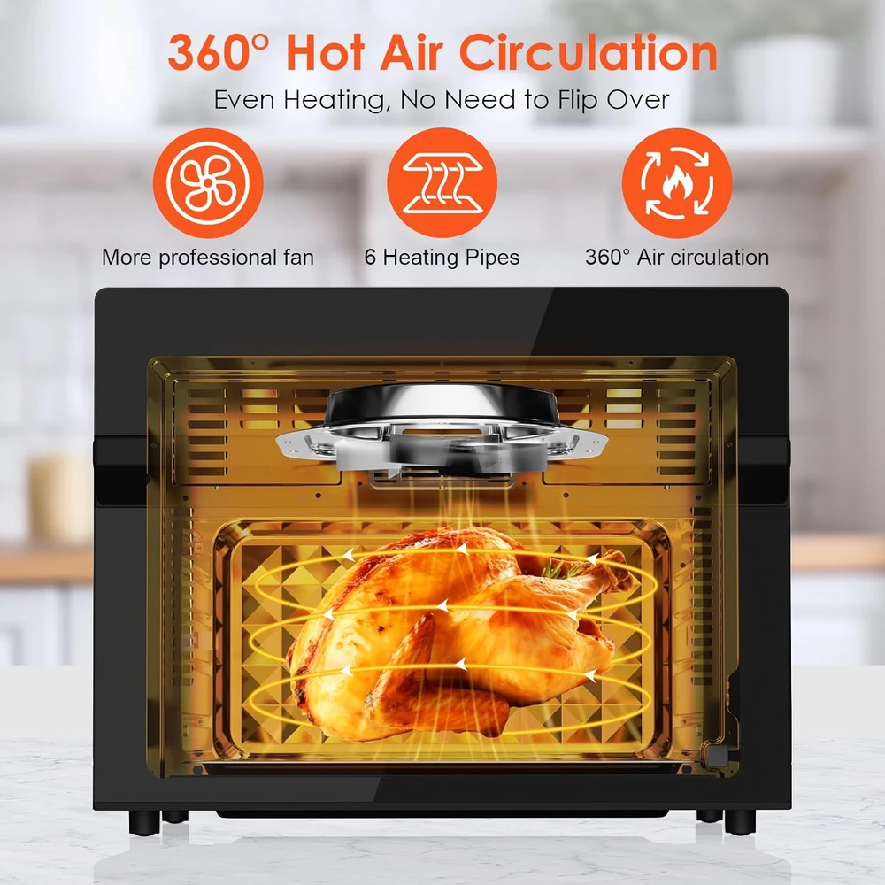 LLIVEKIT karšto oro gruzdintuvė-orkaitė 30 l, 1800 W, WAO43