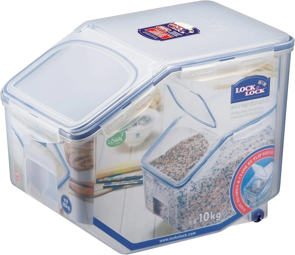 LocknLock virtuvinis maisto konteineris 12 l plastikinis, sandarus, be BPA, stačiakampis