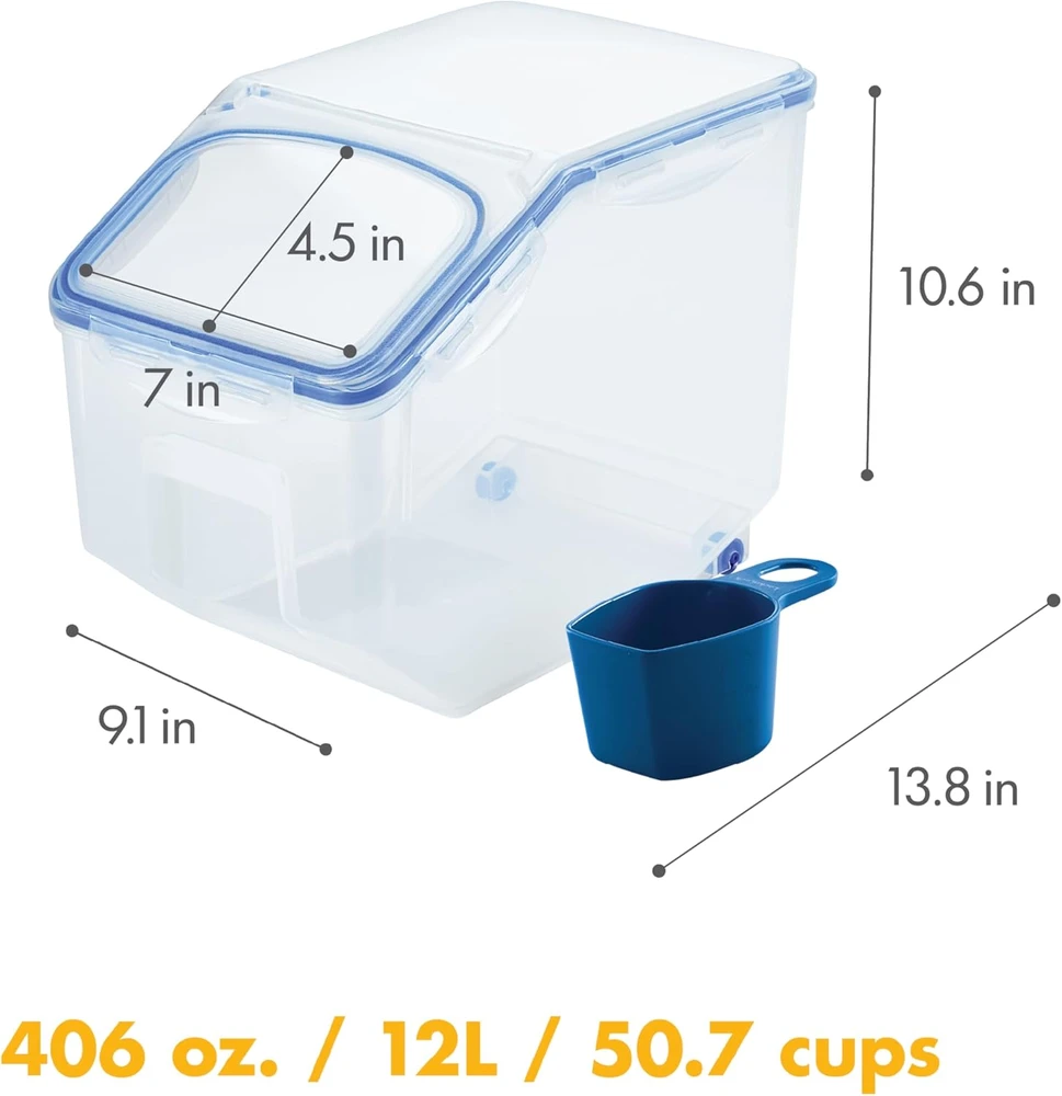 LocknLock virtuvinis maisto konteineris 12 l plastikinis, sandarus, be BPA, stačiakampis
