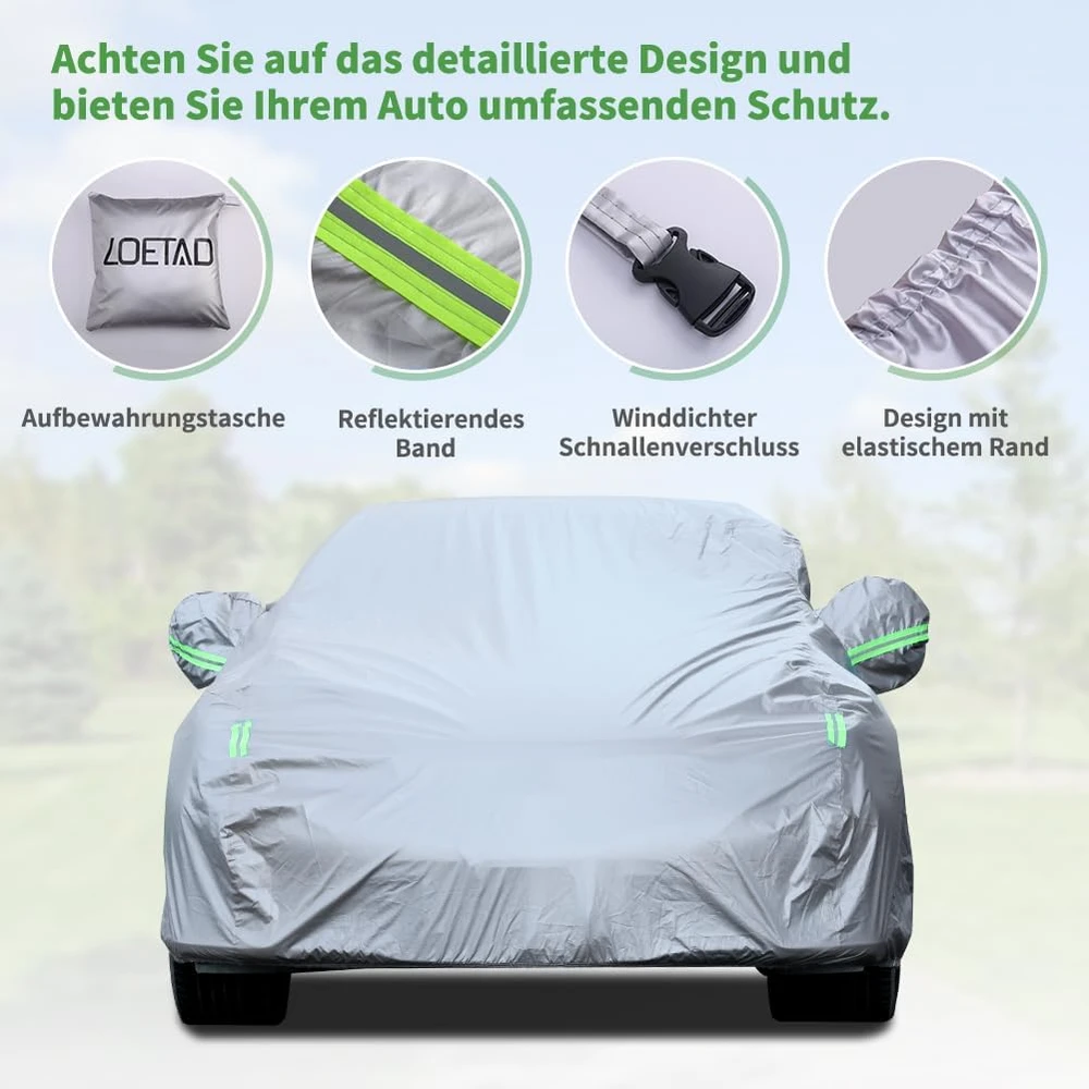 LOETAD universalus vandeniui atsparus automobilio uždangalas 470 × 180 × 150 cm L3