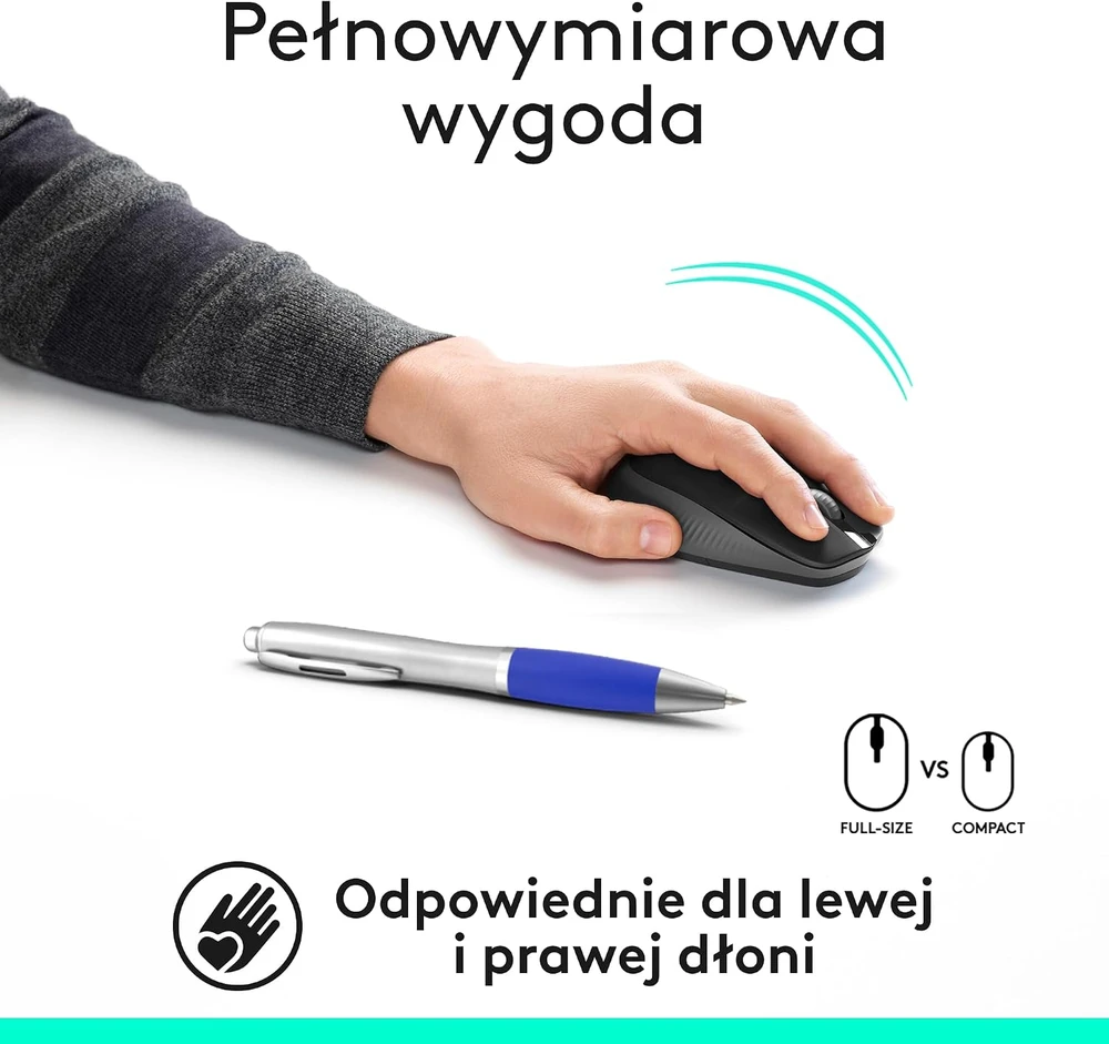 Belaidė pelė Logitech M190, mėlynos spalvos