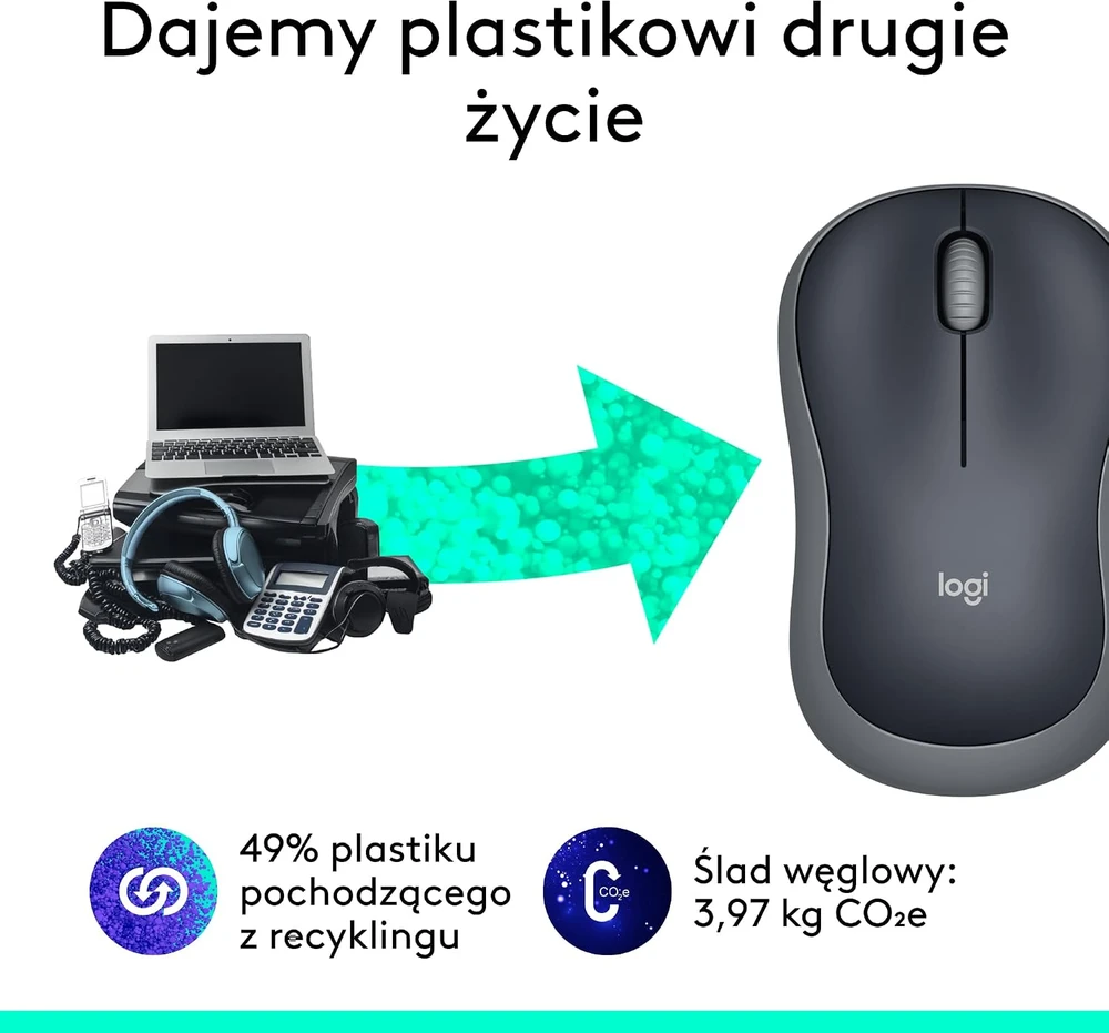 Pelė Logitech M185 pilka (910-002238)