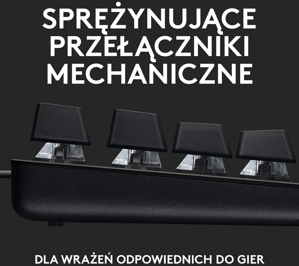 Mechaninė žaidimų klaviatūra Logitech G413 SE, Juoda