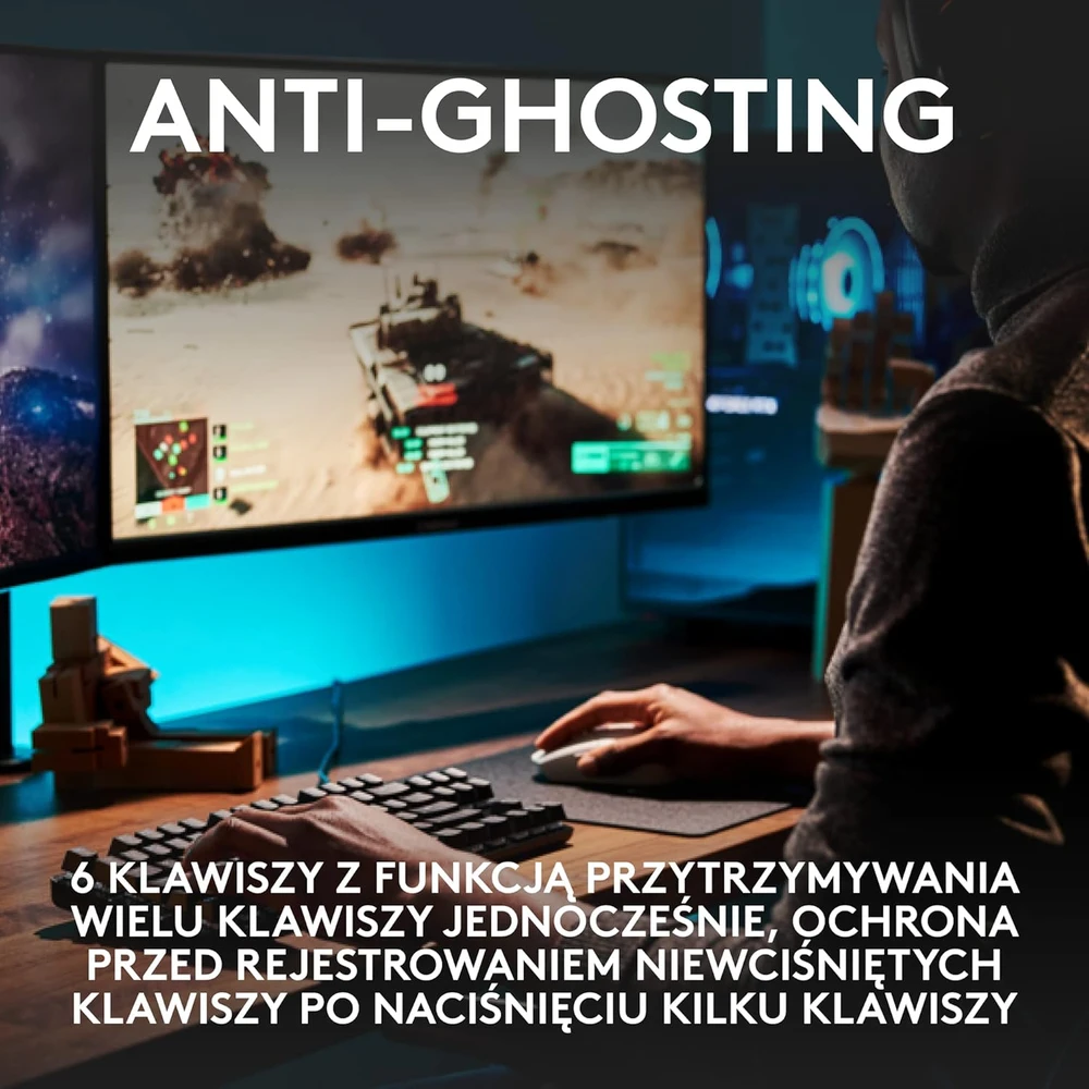 Mechaninė žaidimų klaviatūra Logitech G413 SE, Juoda