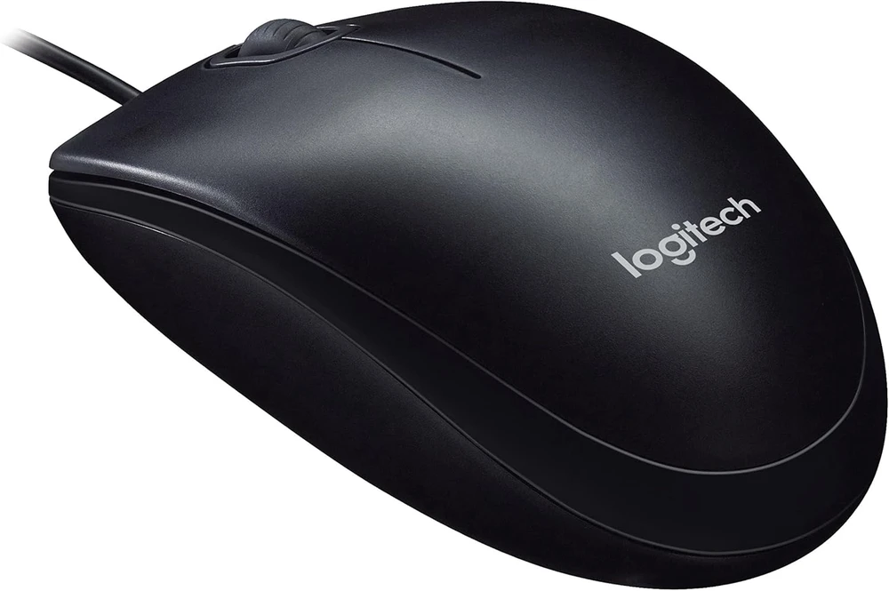 Logitech su laidu optinė pelė USB 1000 DPI abiem rankoms juoda M90