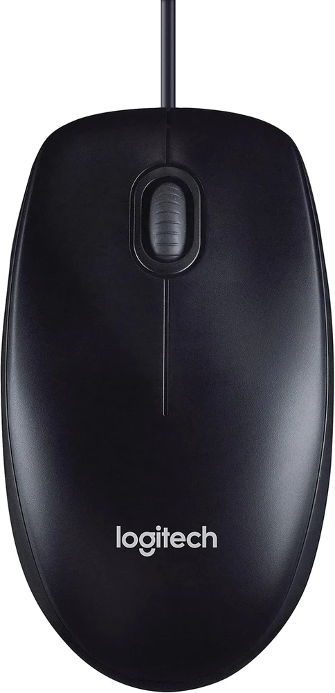 Logitech su laidu optinė pelė USB 1000 DPI abiem rankoms juoda M90