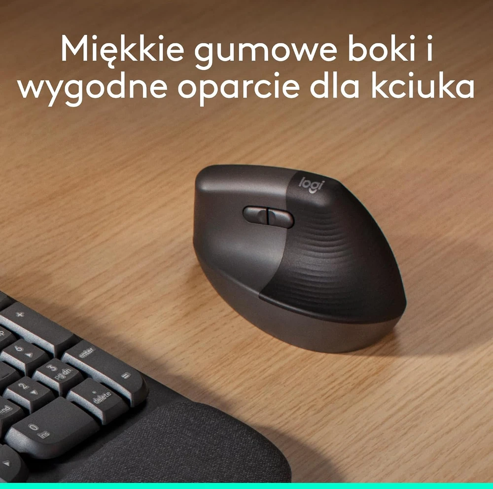 Belaidė pelė Logitech Lift, Grafito spalvos