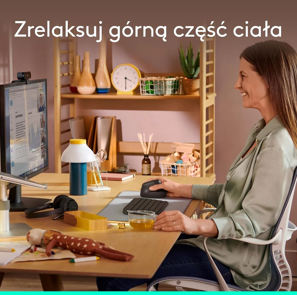 Belaidė pelė Logitech Lift, Grafito spalvos