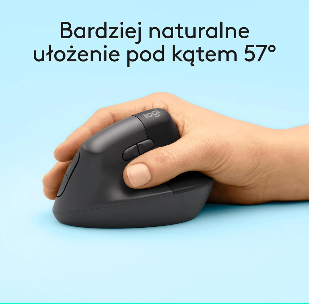 Belaidė pelė Logitech Lift, Grafito spalvos