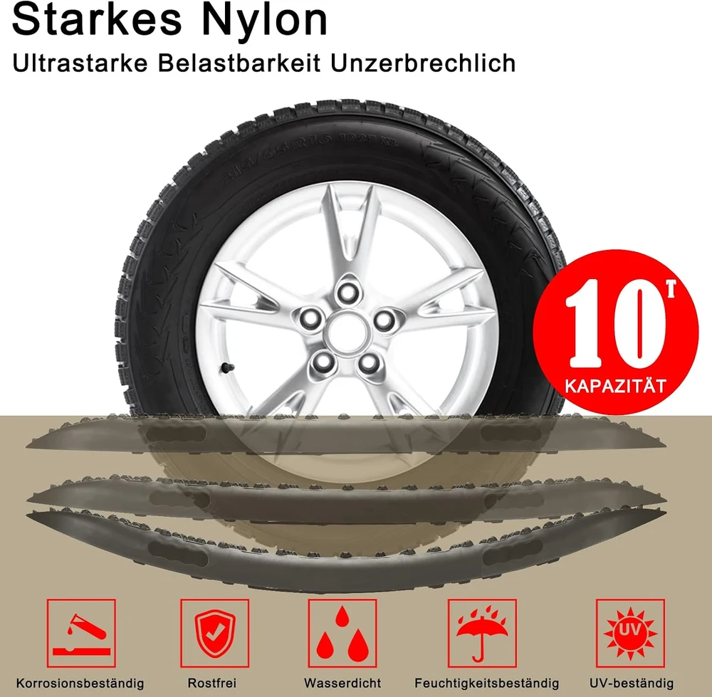 Lospitch sukibimo kilimėliai automobiliams iš nailono, 10 t, 106 x 31 x 6 cm, LD522396