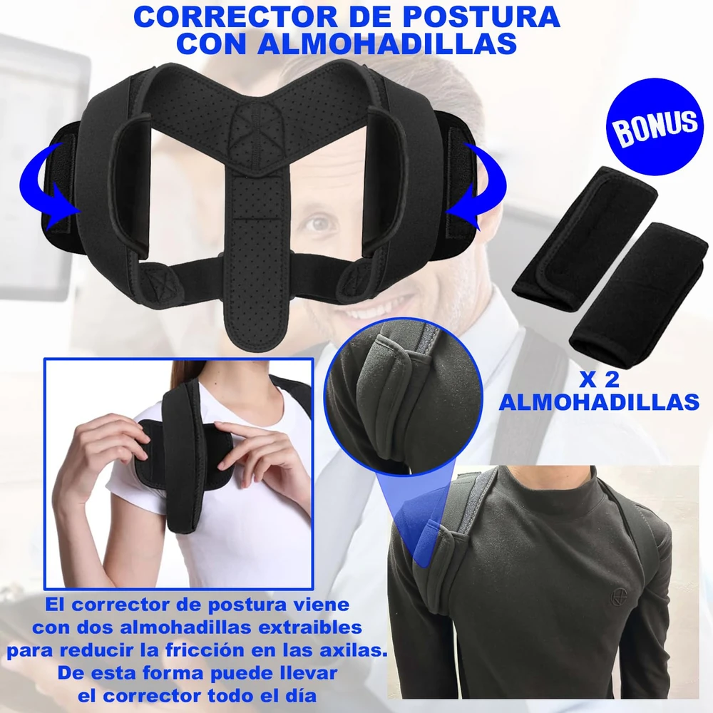 LOW&EE nugaros laikysenos korektorius iš neopreno, reguliuojamas, universalus, CPE001