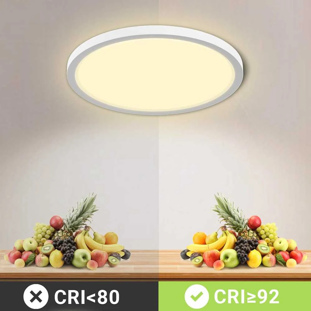 Lubinis šviestuvas LQWELL LED lubų šviestuvas, 18 W, apvalus, IP44, 3000 K, 1980 lm, 22 cm, plokščias dizainas