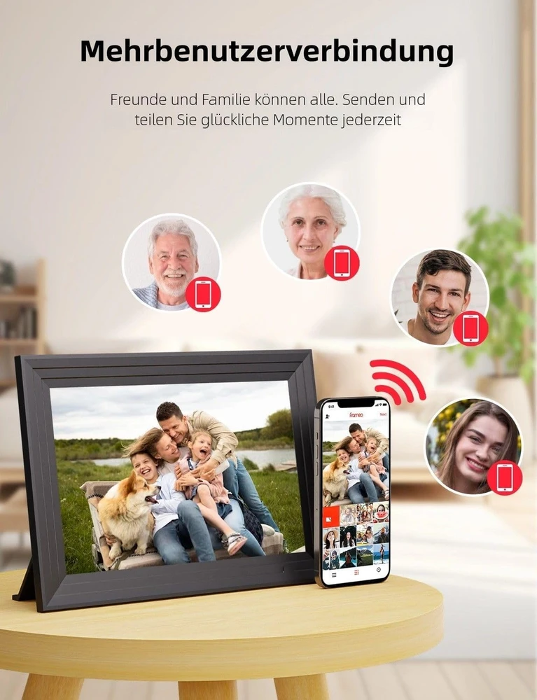 Luakug skaitmeninis nuotraukų rėmelis, 10,1 col., 32 GB, Wi-Fi