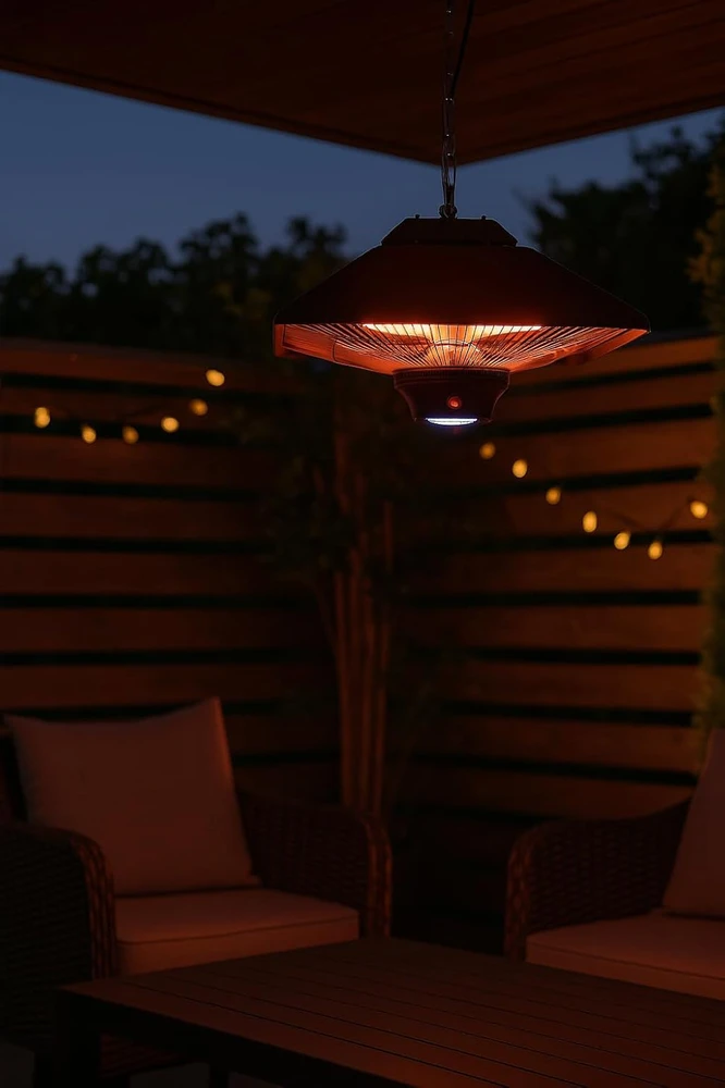 Lubinis šviestuvas WDH lubinis infraraudonųjų spindulių šildytuvas su LED lempa, 1000/2000 W, IP24, WDH-200LS