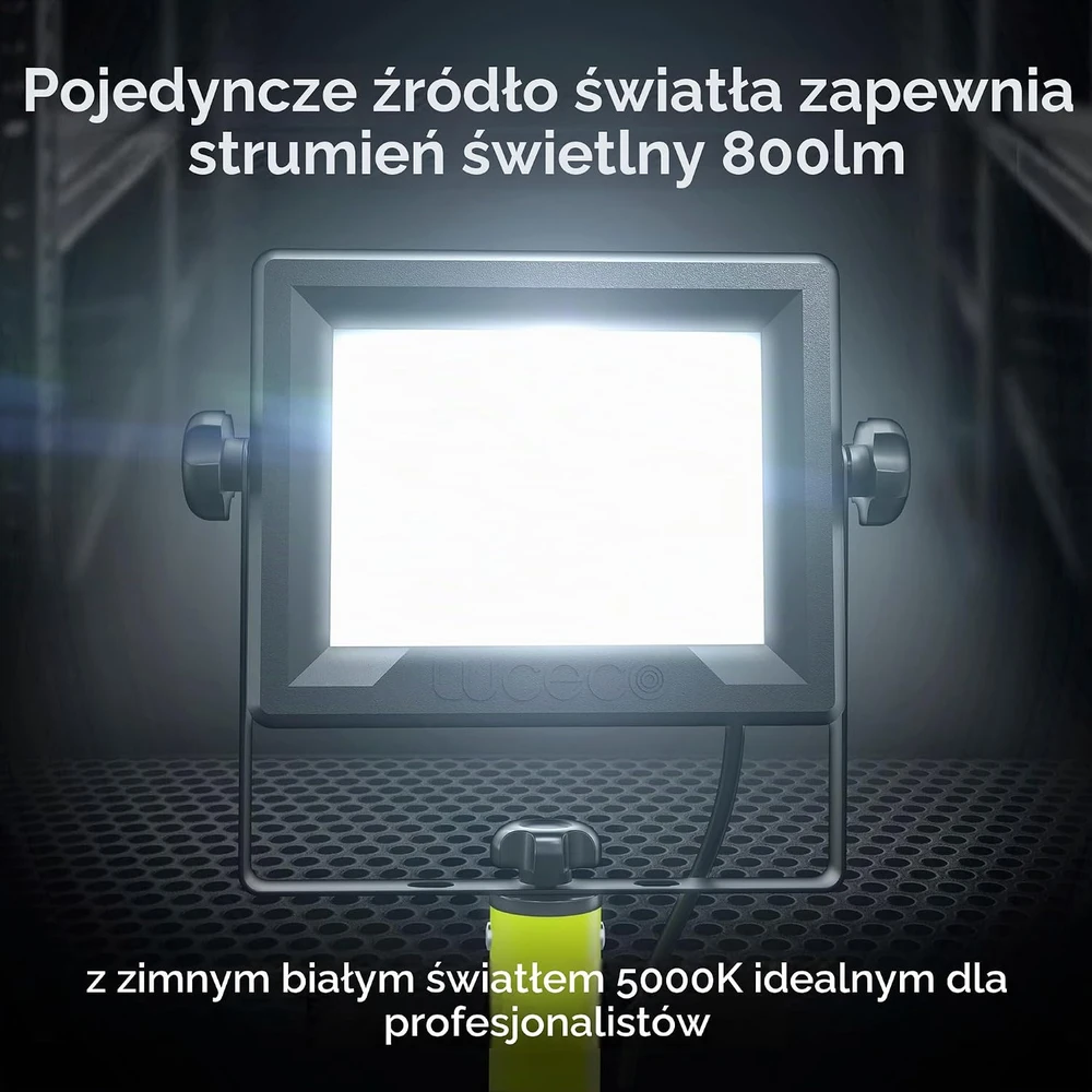 Luceco LED statybinis prožektorius ant teleskopinio stovo 10 W 800 lm IP65 EFLDTS10B50-E5
