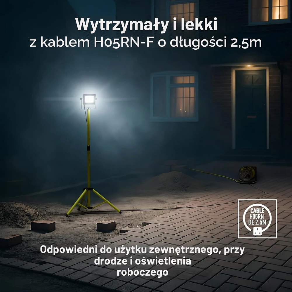 Luceco LED statybinis prožektorius ant teleskopinio stovo 10 W 800 lm IP65 EFLDTS10B50-E5