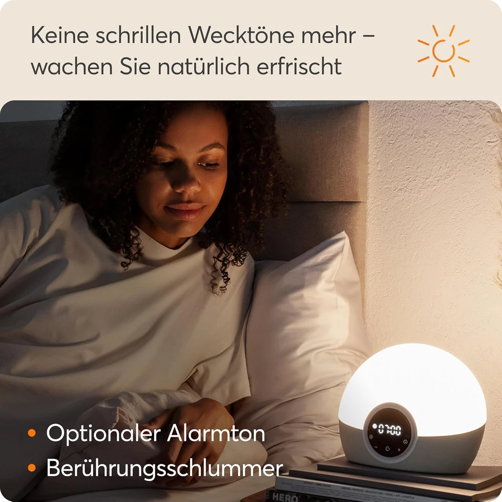 Lumie šviesinis žadintuvas su 30 min. saulėtekio imitacija ir LED apšvietimu Spark 100