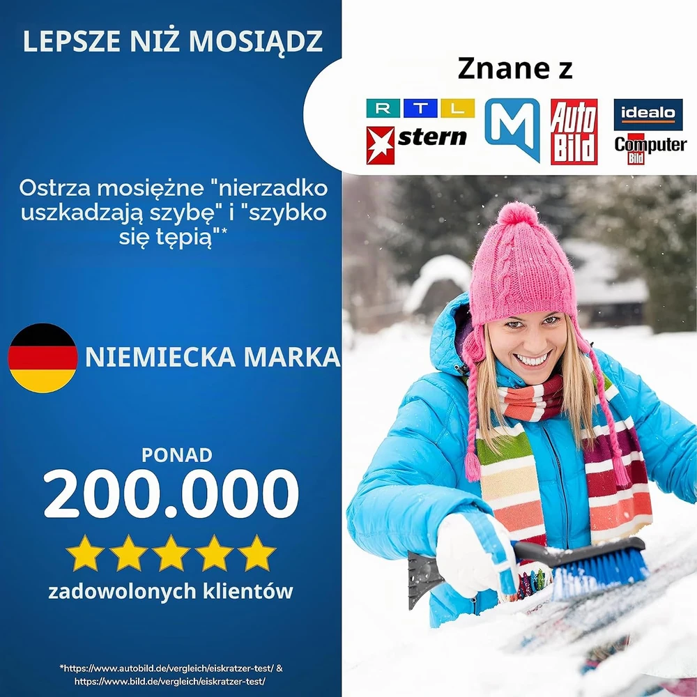 LYVANAS automobilinis ledo grandiklis su sniego šepečiu, mėlynas, LYEK-01b