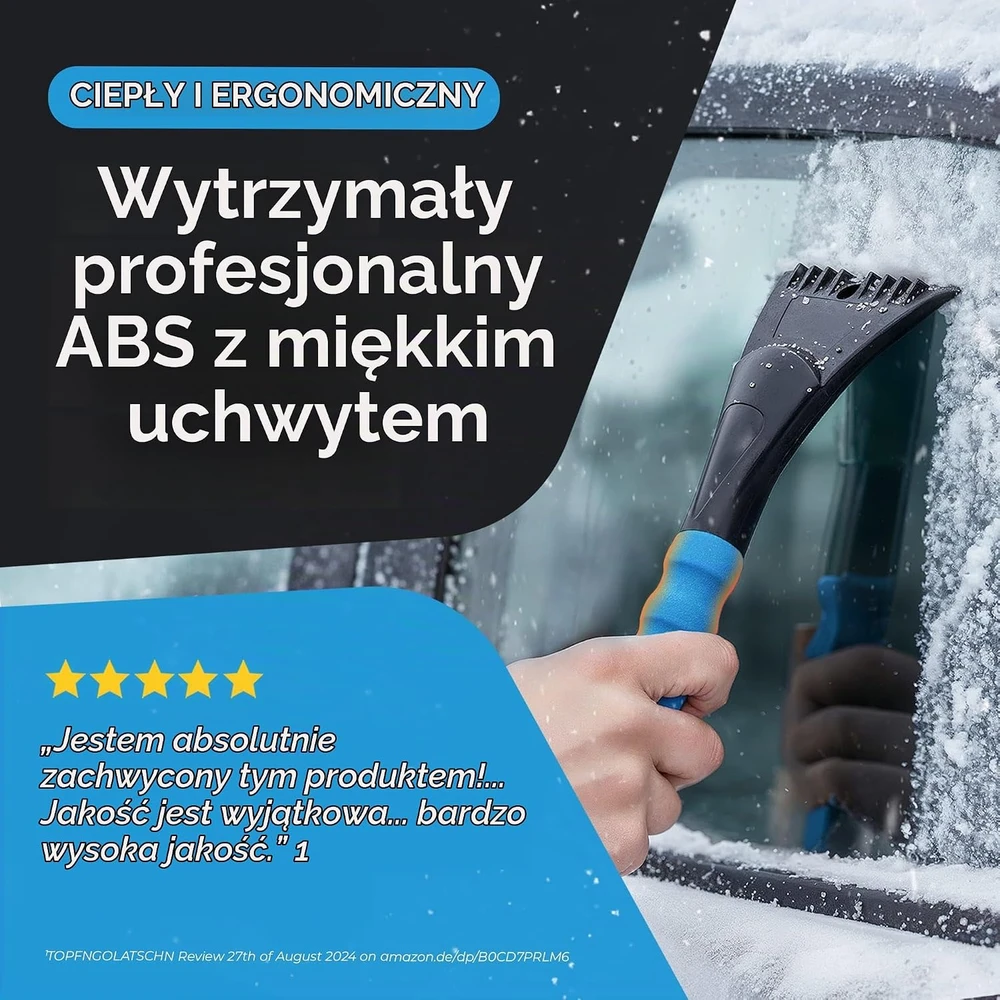 LYVANAS automobilio ledo grandiklis su sniego šluota iš ABS, mėlynas, LYEK-01