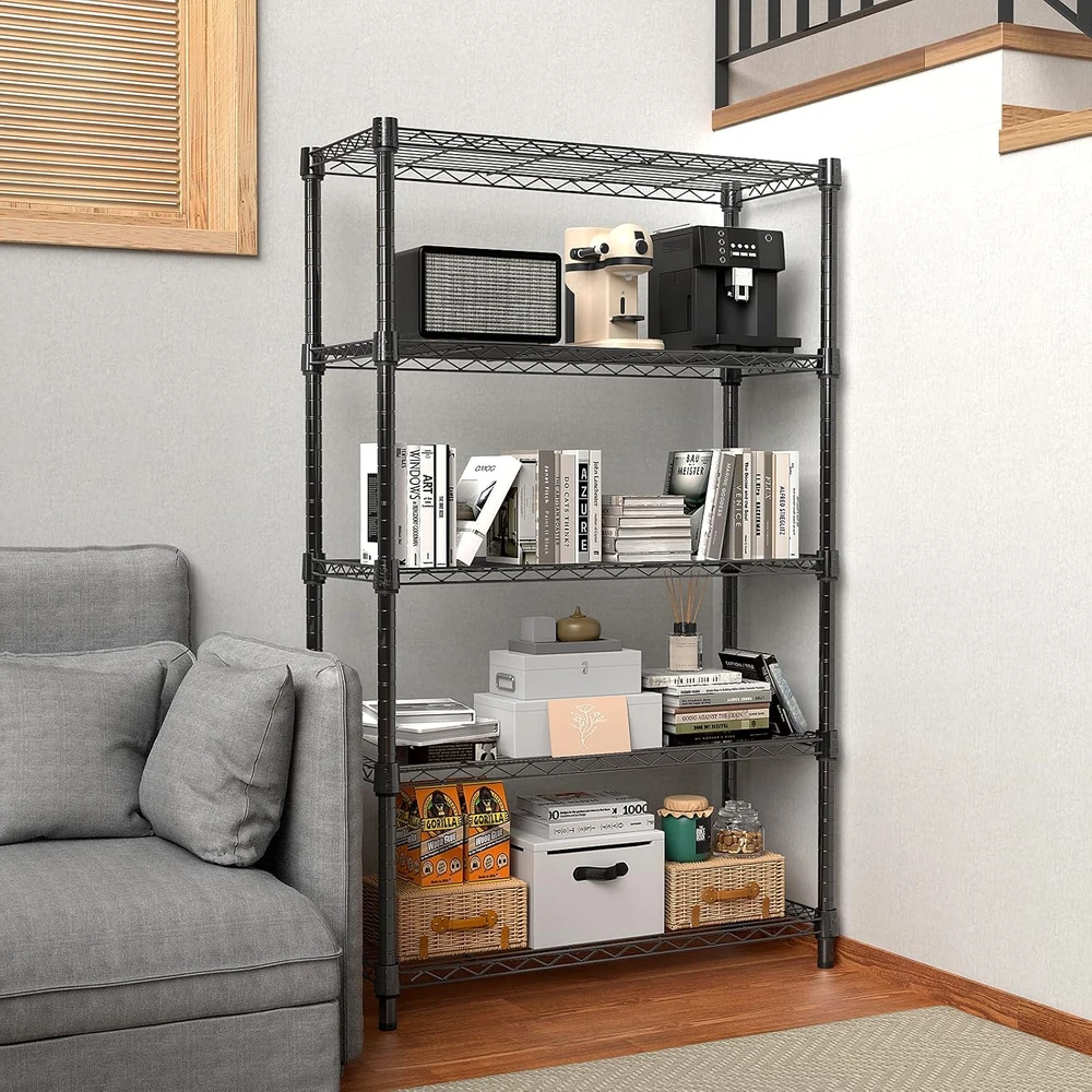M MZG metalinis sandėliavimo stelažas su 5 reguliuojamomis lentynomis, 35 × 60 × 158,7 cm, E3560160OK501LB-EU