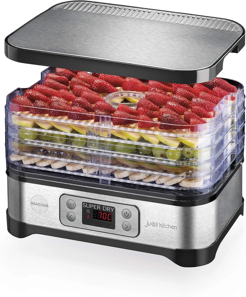 Macom maisto džiovintuvas 375 W, 5 padėklai, temperatūros kontrolė, 871