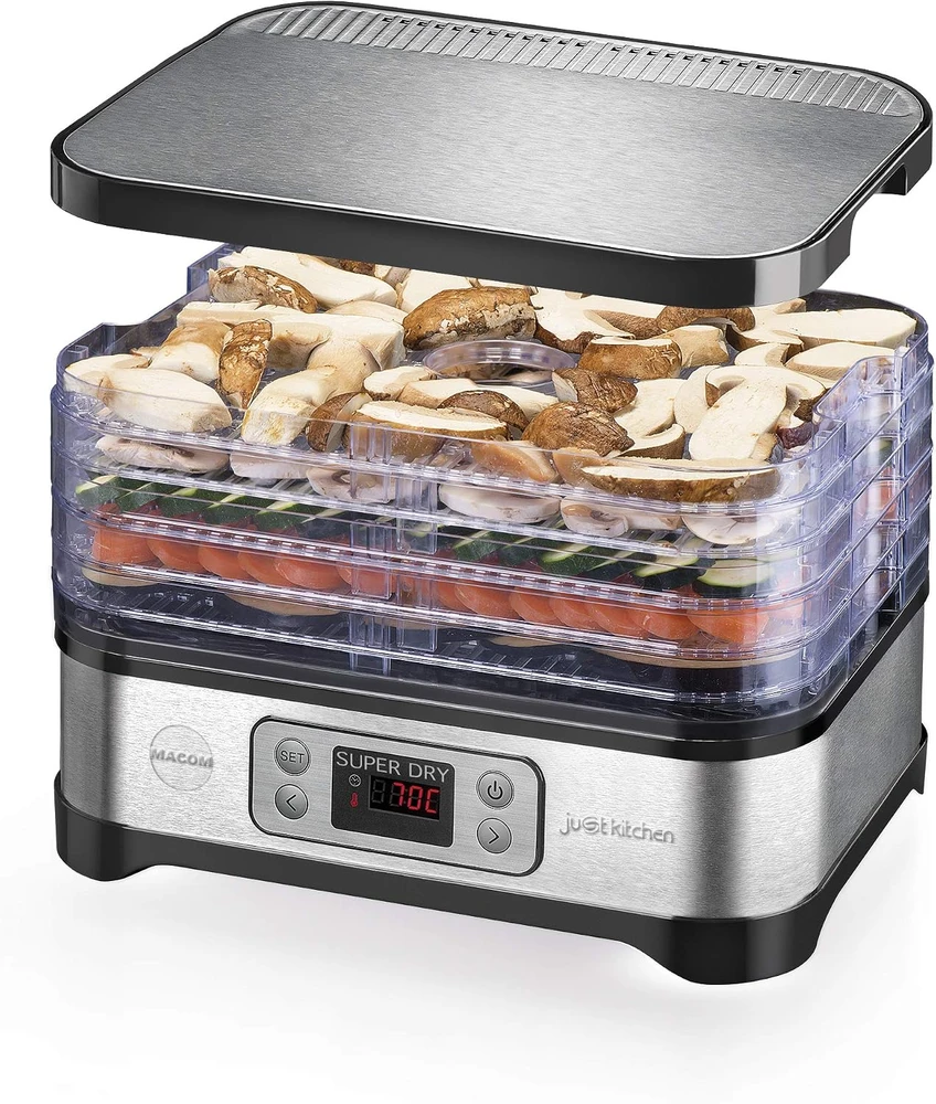 Macom maisto džiovintuvas 375 W, 5 padėklai, temperatūros kontrolė, 871