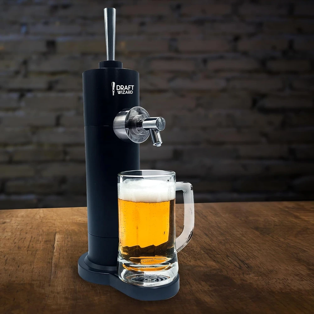 Mad Monkey alaus dozatorius su ultragarso speniumi, kompaktiškas Tap To Go modelis