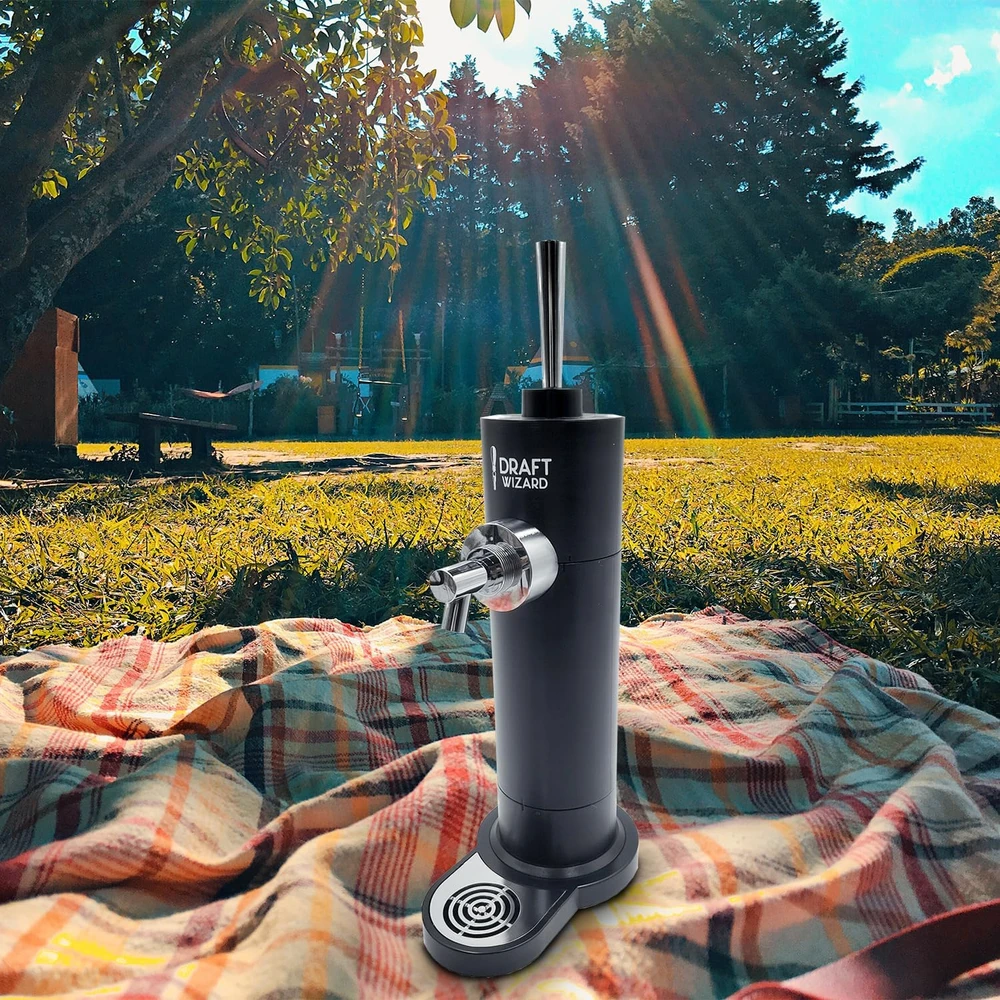 Mad Monkey alaus dozatorius su ultragarso speniumi, kompaktiškas Tap To Go modelis