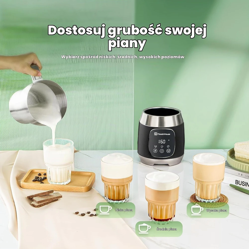Maestri House elektrinis pieno putų plakiklis 600 ml, 550 W, MMF-9304