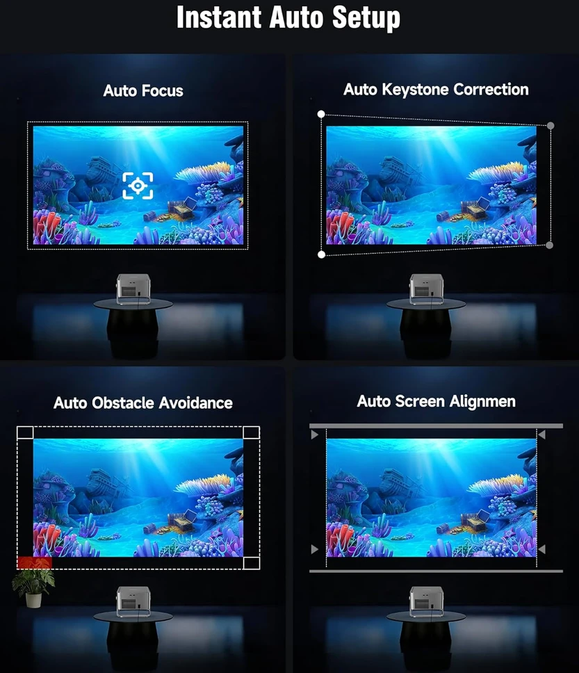 Magcubic nešiojamasis projektorius 1080p, 800 ANSI lm, Google TV, Bluetooth 5.1 HY450GT
