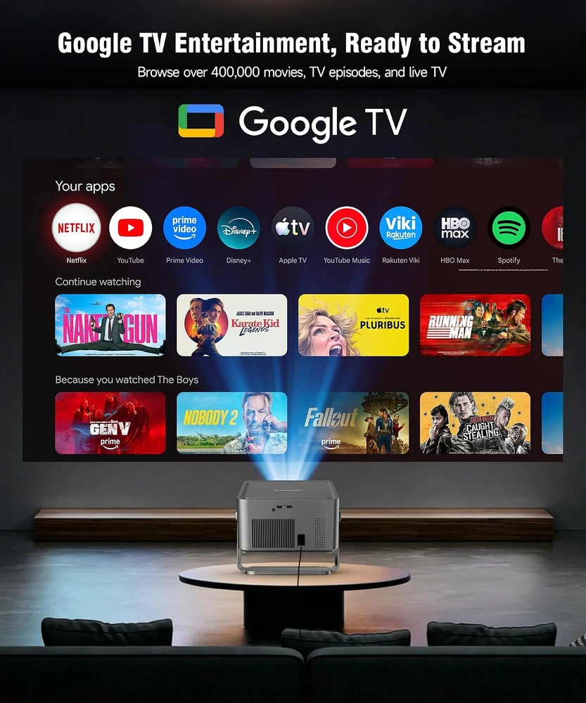 Magcubic nešiojamasis projektorius 1080p, 800 ANSI lm, Google TV, Bluetooth 5.1 HY450GT