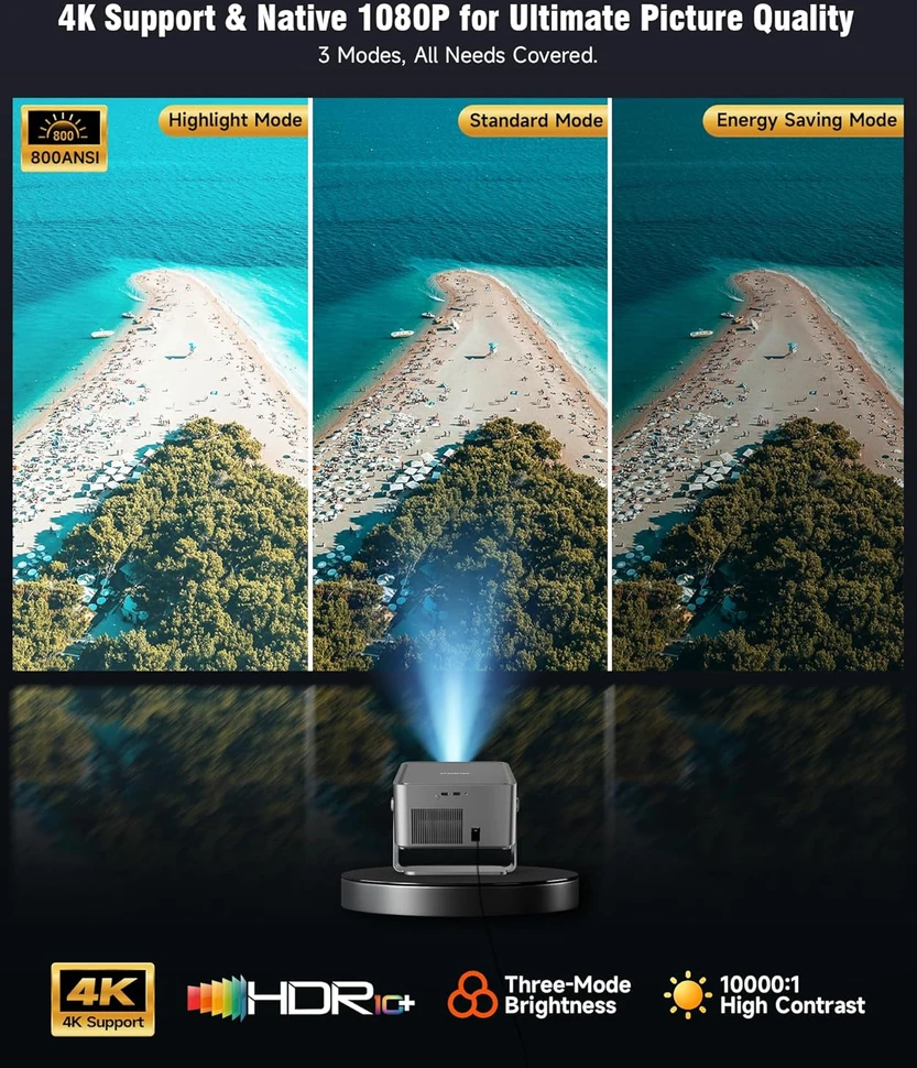 Magcubic nešiojamasis projektorius 1080p, 800 ANSI lm, Google TV, Bluetooth 5.1 HY450GT